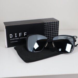 DIFF EYEWEAR GRACE DE01-0265-MBGFN Black/ Grey Mirror Sunglasses 58-16-145mm